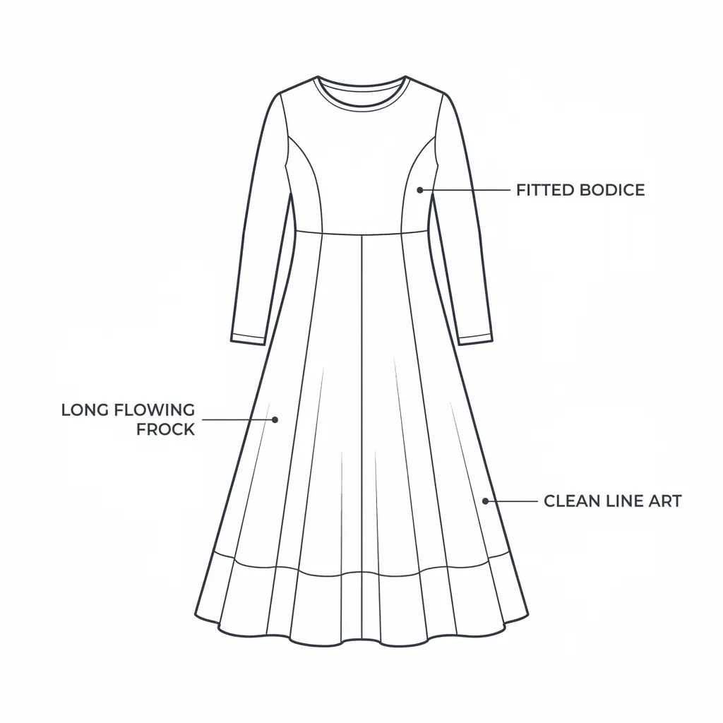 Anarkali Suit Illustration