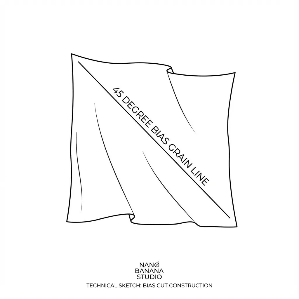 Bias Cut Illustration