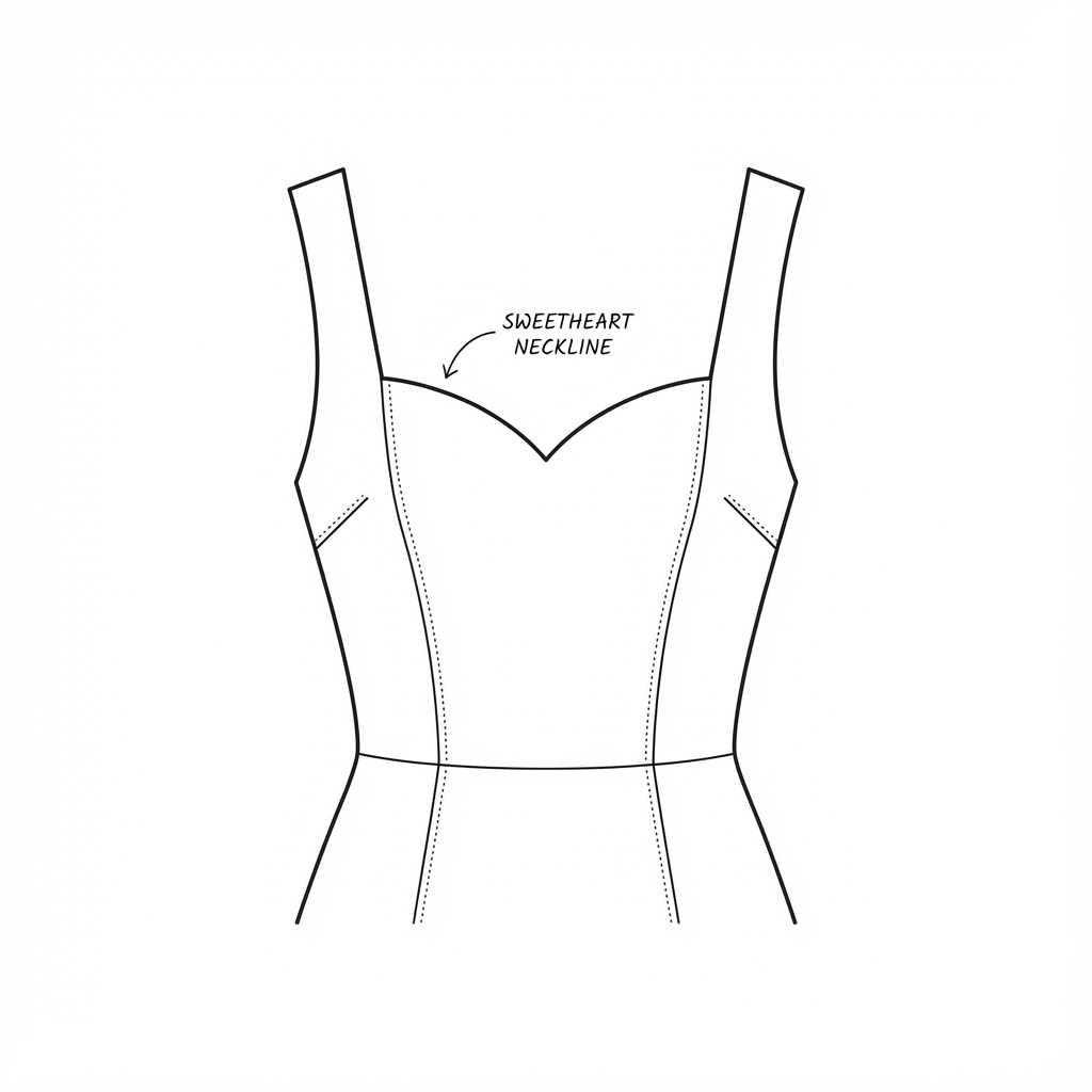 Sweetheart Neckline Illustration